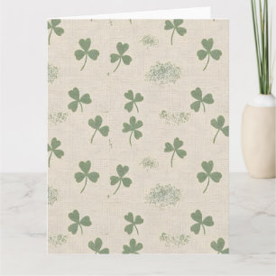 Tarjeta Lino Irlandés Costero Shamrock Día de San Patricio