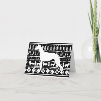 Tarjeta Linocut Navidades de fallecimiento