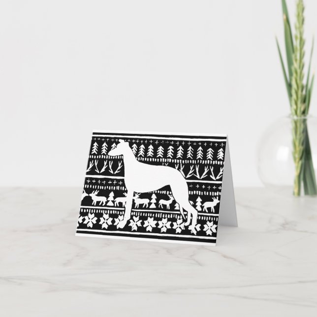 Tarjeta Linocut Navidades de fallecimiento (Anverso)