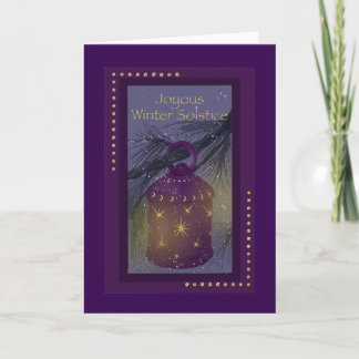 Tarjeta Linterna de solsticio de invierno