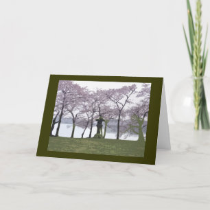 Tarjeta Linterna japonesa en el Washington DC del lavabo