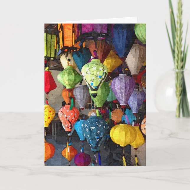 Tarjeta Linternas chinas (Anverso)