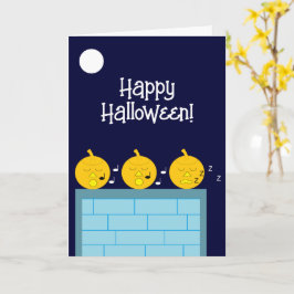 Tarjeta Linternas de Whimsy: Halloween en blanco