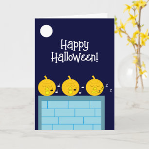 Tarjeta Linternas de Whimsy: Halloween en blanco