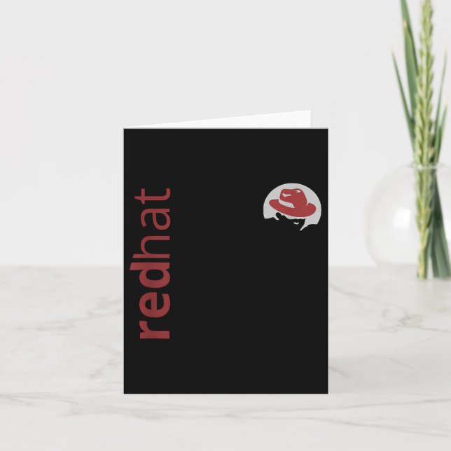 Tarjeta Linux Red Gorra Tee Tux Penguin Open Source Os L (Anverso)
