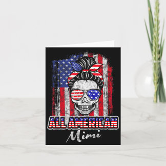 Tarjeta Lío Americano Mimi Patriótico Cráneo USA 4 de