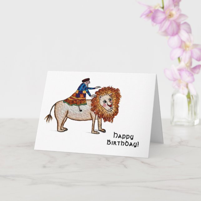 Tarjeta Lion Birthday Card (Orquídea)