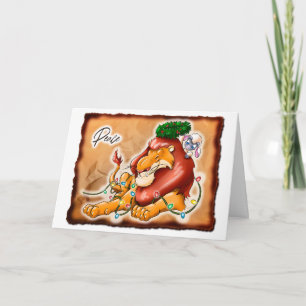 Tarjeta LION & LAMB PAZ (mate) - por Jeff Willis Art