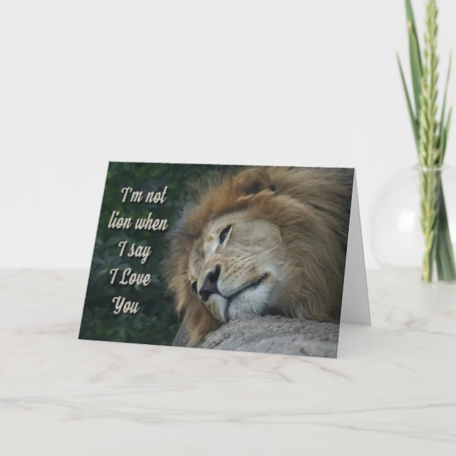 Tarjeta Lion Love You (Anverso)