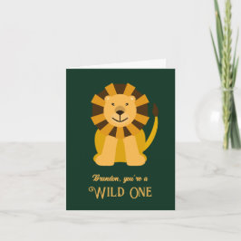 Tarjeta Lion Wild One First Birday Card for Baby