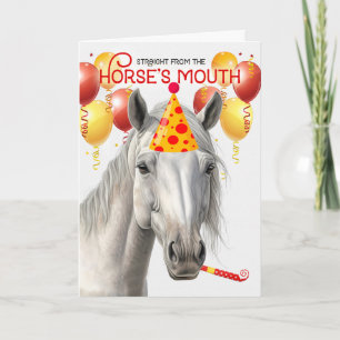Tarjeta Lipizzaner White Horse Funny Cumpleaños