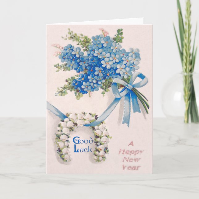 Tarjeta Lirio Bouquet-Forget-Me-Nots Del Valle (Anverso)
