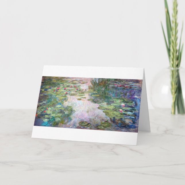 Tarjeta Lirio de agua en Giverny, Claude Monet (Anverso)