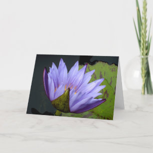 Tarjeta Lirio de Agua Lavanda