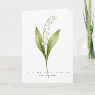 Tarjeta Lirio de los Valles Símbolo de Felicidad que Regre
