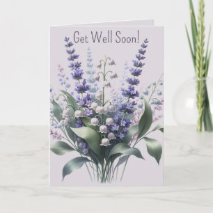 Tarjeta Lirio de los Valles y Lavanda editables