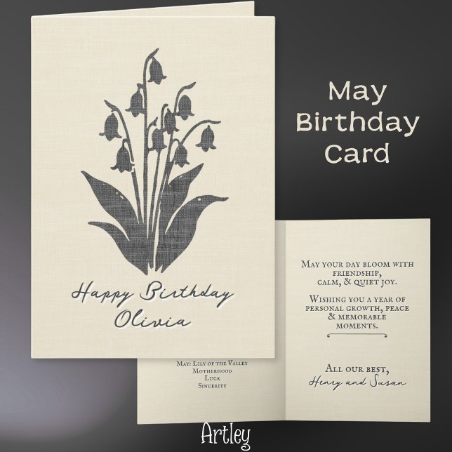Tarjeta Lirio estampado del valle puede ser linea de flore (Subido por el creador)