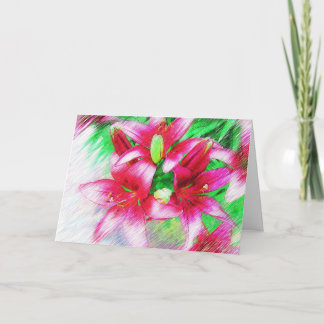 Tarjeta Lirio hermoso