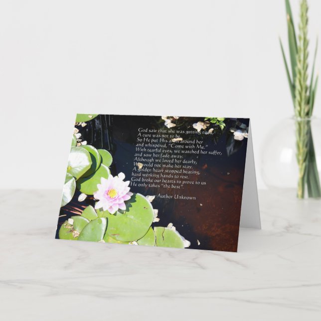 Tarjeta Lirios cansados (Anverso)