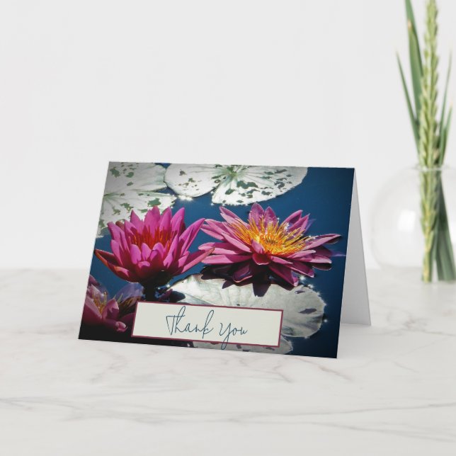 Tarjeta Lirios de agua personalizados (Anverso)