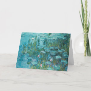 Tarjeta Lirios de Agua, Pintura al Óleo de Arte Fino, Clau
