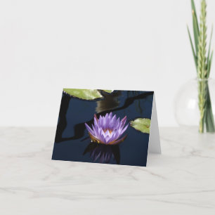 Tarjeta Lirios de Agua Purpura
