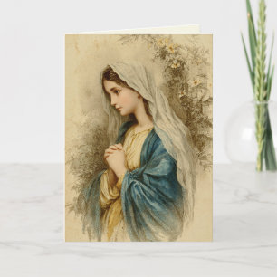 Tarjeta Lirios de la Virgen María Escrituras Religiosas An
