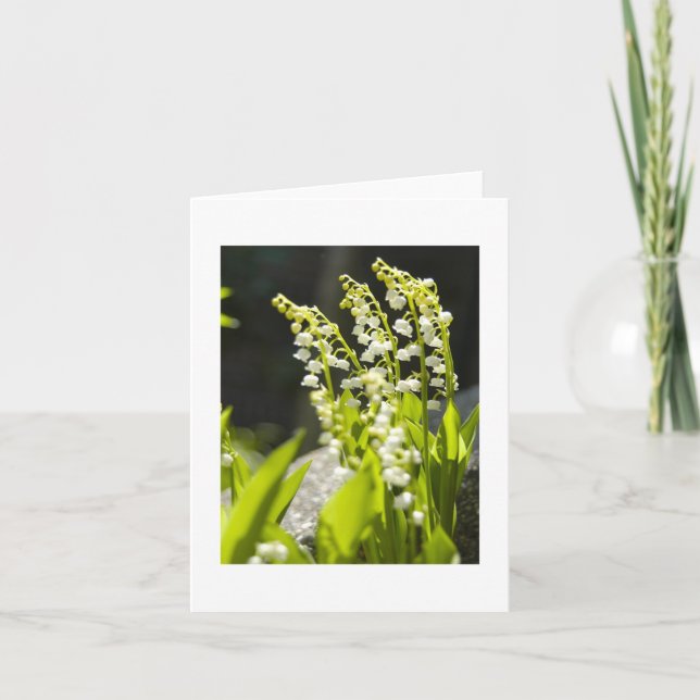 Tarjeta Lirios del valle de mi jardín…. (Anverso)