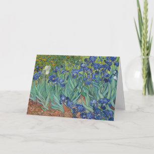 Tarjeta Lirios, pintura al óleo floral, Vincent Van Gogh