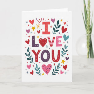Tarjeta lisa de amor con lunares