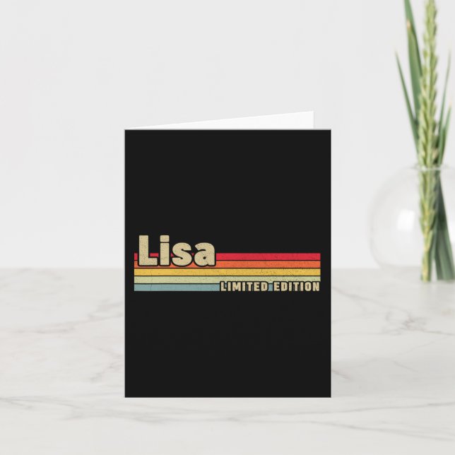 Tarjeta Lisa Gift Name Personalized Birthday Fun Navidades (Anverso)