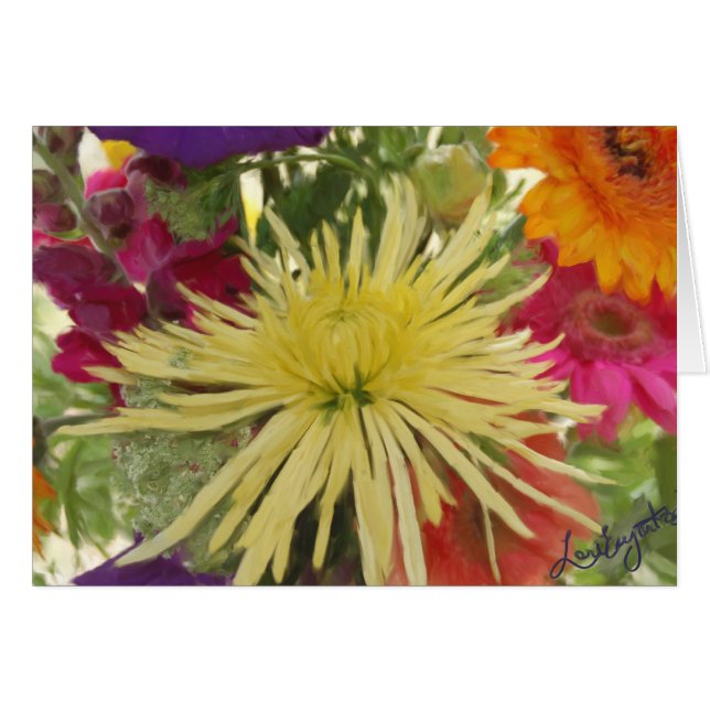 Tarjeta "Lisa's Bouquet" (Anverso (Horizontal))