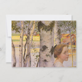 Tarjeta Lisbeth en el Birch Grove (bella joven Chica)