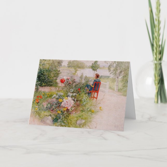 Tarjeta Lisbeth en el jardín de flores (Anverso)
