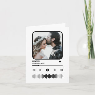 Tarjeta Lista de canciones de fotos personalizadas para el