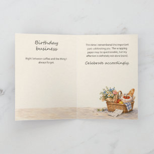 Tarjeta Lista de compras divertida de cumpleaños