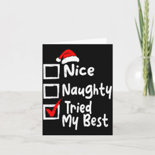 Tarjeta Lista De Navidad Divertida De Mi Familia Buena Tra