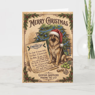 Tarjeta Lista de regalos divertidos de Navidad para Pastor