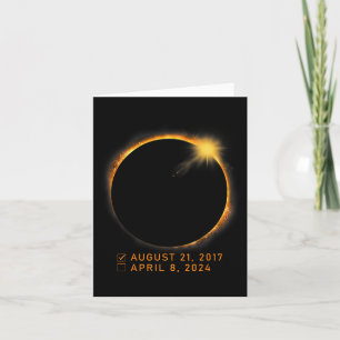 Tarjeta Lista de verificación Eclipse solar total 8 de abr