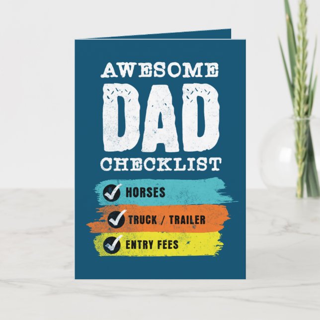 Tarjeta Lista de verificación personalizada de vaquero occ (Anverso)