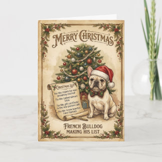 Tarjeta Lista divertida de Navidad mimada y sofisticada pa