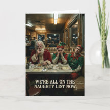Lista traviesa de Santa Elfos Comedor Humor oscuro