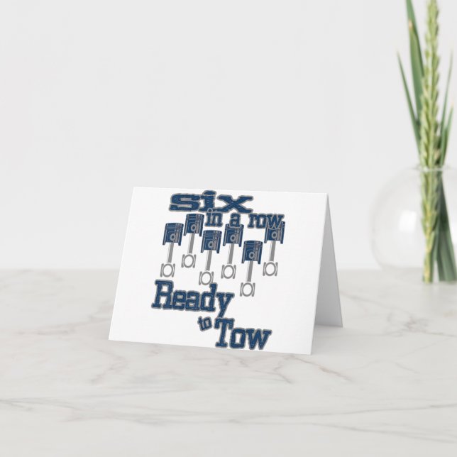 Tarjeta Listo 6 en Fila para Remolcar Camión Diesel Día de (Anverso)