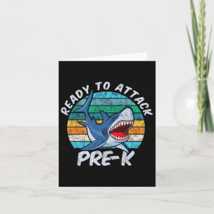 Tarjeta Listo Para Atacar El Primer Día De Preescolar Del 