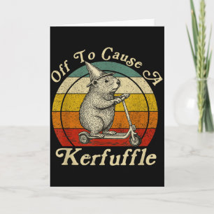 Tarjeta Listo para causar un alboroto divertido marmota mo