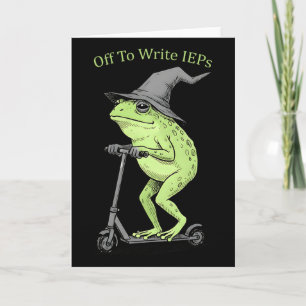 Tarjeta Listo para escribir Ieps divertido rana maestro ps
