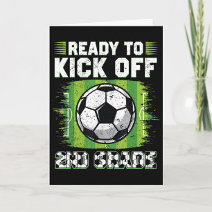 Tarjeta Listo para iniciar el fútbol de segundo grado prim