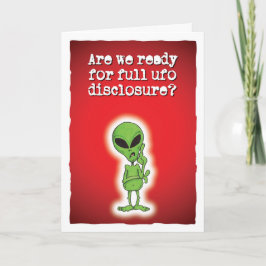 Tarjeta ¿Listo para la divulgación completa de OVNIS?