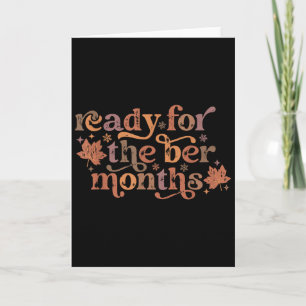 Tarjeta Listo Para Los Meses Ber Cute Otoño Navidad Fal