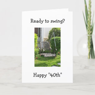 TARJETA LISTO PARA "NADAR" EN TU CUMPLEAÑOS "40"